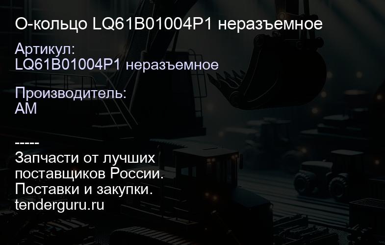 LQ61B01004P1 неразъемное О-кольцо LQ61B01004P1 неразъемное | купить запчасти